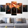 5 Panel Canvas Painting Home Decor Living Room DotA 2 Fantasy Pudge HD Print Game Poster - Dota 2 Merch