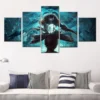 5 Panel Canvas Print Game Poster DotA 2 Kunkka Pirate Ship Sword Weapon Wall Art Home - Dota 2 Merch