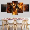 5 Pieces Canvas Arts DotA 2 Game Wall Decor Poster Print Abstract Game Picture Painting Artwork - Dota 2 Merch