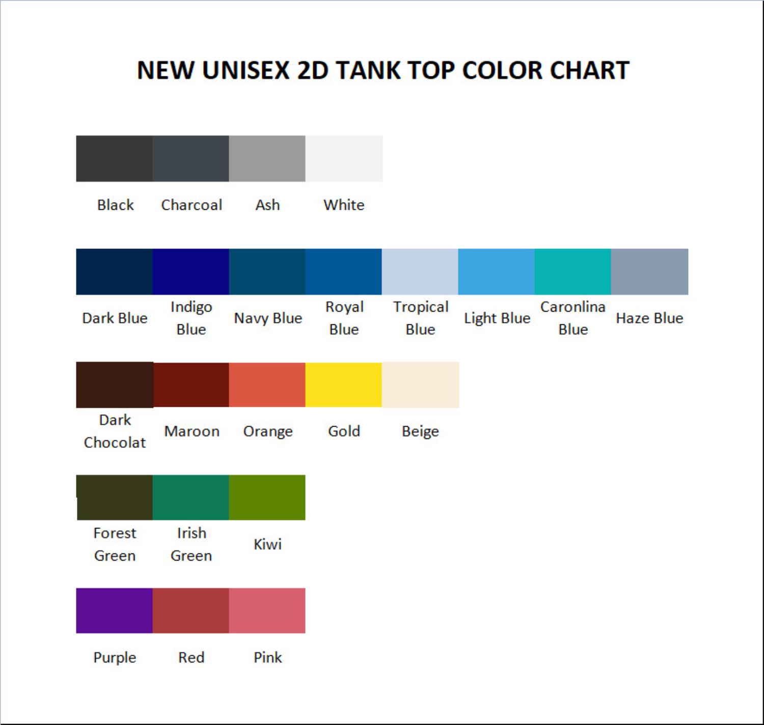 tank top color chart - Dota 2 Merch
